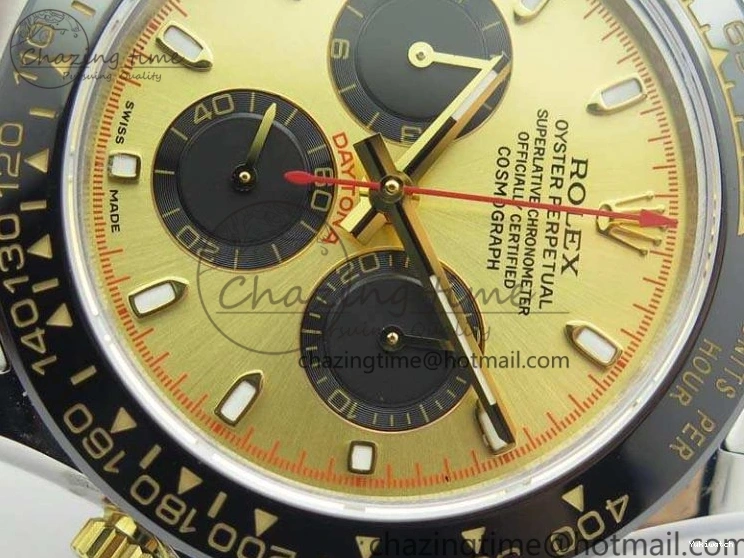Best On Gold JH Ceramic Bracelet A7750 Dial SS YG SS Daytona Bezel YG Edition 0830